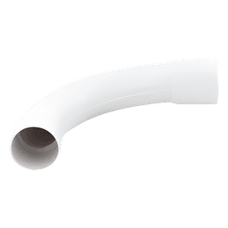 Curva de radio estrecho para tubería rígida, recomendado para cables de datos, PVC Auto-extinguible, de 25 mm