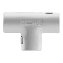 Unión en "T" para tubería rígida, recomendado para cable eléctrico, PVC Auto-extinguible, de 16 mm