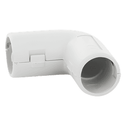 Unión en "L" (Codo) para tubería rígida, recomendado para cable eléctrico, PVC Auto-extinguible, de 16 mm