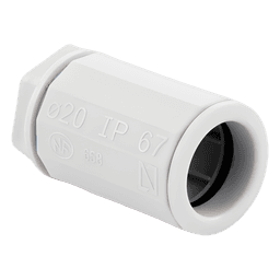 Conector de Tubería Rígida a Caja / PVC Auto-extinguible / 20 mm / IP65 / -24 a 60°C / Libre de Halógenos