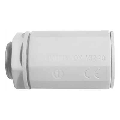 Conector de tubería rígida a caja (Racor), PVC Auto-extinguible, de 50 mm