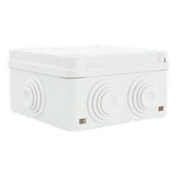 Caja de Derivación Estanca / 6 Entradas / IP55 / IK08 / 100x100x50 mm / Libre de Halógenos / -24 a 60°C