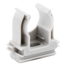Soporte de presión (Abrazadera), PVC Auto-extinguible, abierto para tubería de 16 mm 