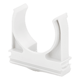 Soporte de presión (Abrazadera), PVC Auto-extinguible, abierto para tubería de 32 mm
