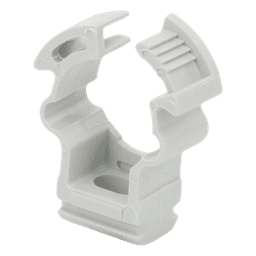 Soporte de collar (Abrazadera), PVC Auto-extinguible, cerrado para tubería de 16 mm