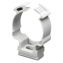 Soporte de collar (Abrazadera), PVC Auto-extinguible, cerrado para tubería de 32 mm