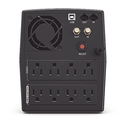 UPS de 1500 VA/900 W, Topología Línea Interactiva, Entrada 120 Vca NEMA 5-15P, y 8 Salidas NEMA 5-15R, Con Regulador de Voltaje (AVR)