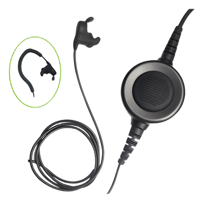 Micrófono Audífono con PTT / Cancelación de Ruido / Gel de Sílice Medicinal / Cable Kevlar / Compatible Cascos y Mascarillas