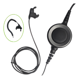 Micrófono Audífono con PTT / Cancelación de Ruido / Gel de Sílice Medicinal / Cable Kevlar / Compatible Cascos y Mascarillas