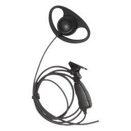Micrófono de Solapa con Gancho Auricular / Audio Claro / Cable Kevlar Reforzado / PTT Ergonómico / Clip 360° / Compatible Kenwood