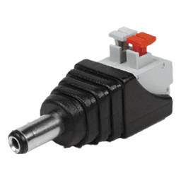 Adaptador Tipo Jack de 3.5 mm Macho Polarizado de 12 Vcc con Terminales de Presión