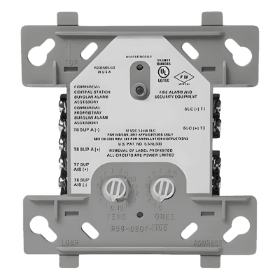 Módulo monitor direccionable dual de 2 circuitos IDC Clase B para lazo SLC de paneles inteligentes Fire-Lite