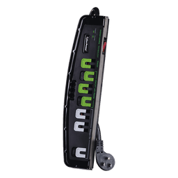Multicontacto Con Supresor de Picos, Voltaje de Entrada 125 Vca NEMA 5-15P, Con 7 Salidas NEMA 5-15R, 2250 Joules, Protección RJ11