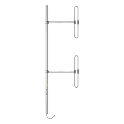 Antena Aérea para Base / 2 Dipolos / 118-138 MHz / 5 dBd / 20 MHz B/W / Radiación Bi-direccional / 300 W / N Macho / Tilt 0-10° / 76x3658x1187 mm / 10.9 kg / 225 km/h