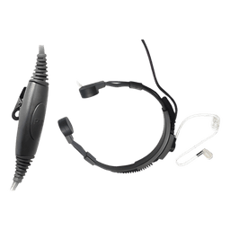Micrófono de garganta / Cancelación de ruido / Tubo acústico PU grado médico / Cable Kevlar reforzado / Compatible HYT TC-700, TC-610, TC-620, TC-510, TC-585, TC-550S, TC-518, TC-580, TC-446S, TC-508, PMR446