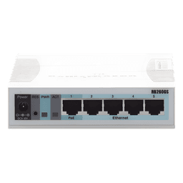 Switch SOHO / 5 Puertos Gigabit / 1 Puerto SFP / PoE Pasivo / SwOS