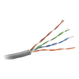 Bobina de Cable de 305 Metros (1000 Pies) UTP Cat5e / Color Gris / UL, CM, Probado a 350 Mhz / Para Aplicaciones de CCTV, Redes de Datos, IP Megapixel, Control RS485
