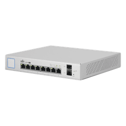 Switch UniFi Administrable de 8 Puertos Gigabit PoE+ 802.3at/af y PoE Pasivo 24V.