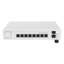 Switch UniFi Administrable de 8 Puertos Gigabit PoE+ 802.3at/af y PoE Pasivo 24V.