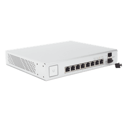 Switch UniFi Administrable de 8 Puertos Gigabit PoE+ 802.3at/af y PoE Pasivo 24V.