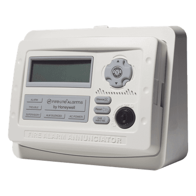 Anunciador remoto LCD de 80 caracteres, retroiluminado, para panel de detección de incendio, color blanco