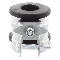 Aislador de bajada / Cable hasta 250 mcm / Separación 4-5 cm / Separación entre aisladores 1.5 m / Cuerpo galvanizado / Neopreno
