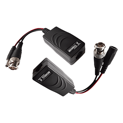 Kit de transceptores activos TURBO HD. Convierte 36/24 Vcc a 12 Vcc regulados, a través de cable  UTP Cat5e / 6. Transmision de 200 m (Revisar tabla de resoluciones ) 