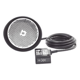 Detector Fotoeléctrico / Rango Ajustable 14 m (45.9 ft) / IP66 Exterior / Salida Relé NO/NC/COM / LED Alineación y Disparo / 12 VDC