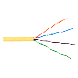Bobina de Cable de 305 Metros (1000 Pies) UTP Cat6 Riser / Color Amarillo / UL, CMR, Probado a 350 Mhz / Para Aplicaciones de CCTV, Redes de Datos, IP Megapixel, Control RS485