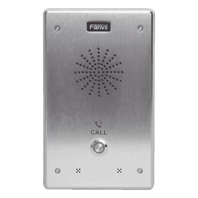 Intercomunicador IP / 2 Líneas SIP / 2 Relevadores / PoE 802.3af / Anti-Vandálico IP65 e IK10 / -40°C a 70°C