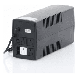UPS de 850VA/510W / Topología Línea Interactiva / Entrada y Salida 120 Vca / Regulador de Voltaje AVR 80-150 Vca / Clavija NEMA 5-15P / 4 Tomas NEMA 5-15R /Sin RJ11 ni RJ45