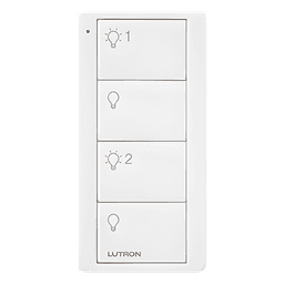 Control Pico inalámbrico de 4 botones para encender y apagar dos grupos de luces, con batería de 10 años, compatible con Caseta Wireless, RadioRA 2 y HomeWorks QS