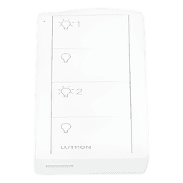 Control Pico inalámbrico de 4 botones para encender y apagar dos grupos de luces, con batería de 10 años, compatible con Caseta Wireless, RadioRA 2 y HomeWorks QS