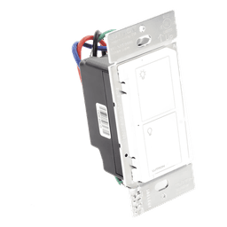 Interruptor de pared inteligente on/off Caseta Wireless, voltaje dual 120/277 V, 5 A en LED, sin cable neutro, compatible con controles Pico y Smart Bridge