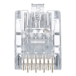 Plug RJ45 / Cat5e / 24-26 AWG / 50 µin Oro / 2500 Ciclos / 50 Piezas / -10°C a 60°C