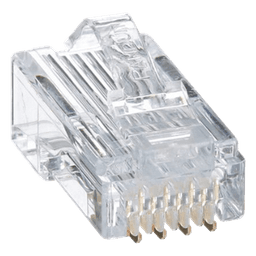Plug RJ45 / Cat5e / 24-26 AWG / 50 µin Oro / 2500 Ciclos / 50 Piezas / -10°C a 60°C