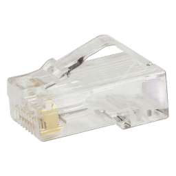 Plug RJ45 / Cat5e / 24-26 AWG / 50 µin Oro / 2500 Ciclos / 50 Piezas / -10°C a 60°C