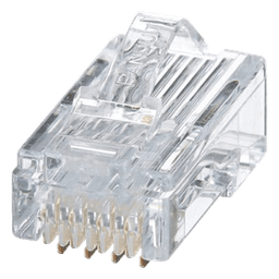 Plug RJ45 / Cat5e / 24-26 AWG / 50 µin Oro / 2500 Ciclos / 50 Piezas / -10°C a 60°C