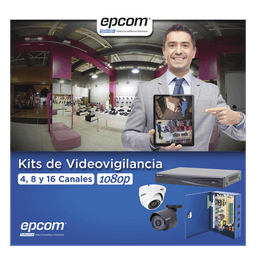 Kit TurboHD / DVR 16 Canales / 16 Cámaras 1080p / 8 Bala y 8 Eyeball / Lente 2.8 mm / IR 20 m (65.6 ft) / Fuente de Poder 18 Canales / Transceptores UTP
