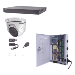 Kit Videovigilancia / DVR 16 Canales / 16 Cámaras Eyeball 1080p / IR 20 m (65.6 ft) / Fuente 16 Canales 20A / Transceptores UTP