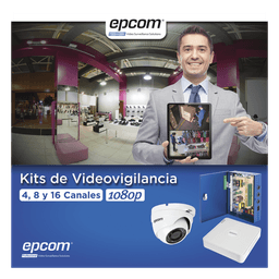 Kit TurboHD 1080p Lite / DVR 16 Canales / 16 Cámaras Eyeball Exterior / Fuente 20A / Transceptores UTP