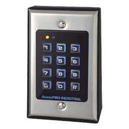 Teclado de Control de Acceso / 1,100 Usuarios / Lector 125 kHz / Salida Wiegand / Contacto Húmedo y Seco / Acero Inoxidable / Montaje en Pared