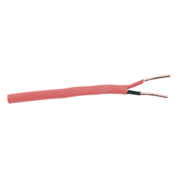 Carrete de Alambre de 305 Metros (1000 Pies) / 2 x 14 AWG / Riser / Tipo FPLR-CL3R / Color Rojo / Para Aplicaciones en Paneles de Detección de Incendio y Sistemas de Evacuación