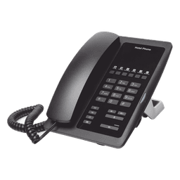 Teléfono IP para Hotelería, profesional con 6 teclas programables para servicio rápido (Hotline), plantilla personalizable con PoE 