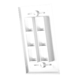 Placa de Pared / 6 Puertos / Keystone / Montaje Vertical / 70 x 115 mm / 2.75' x 4.52' / UL CE ETL