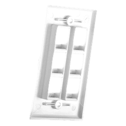 Placa de Pared / 6 Puertos / Keystone / Montaje Vertical / 70 x 115 mm / 2.75' x 4.52' / UL CE ETL
