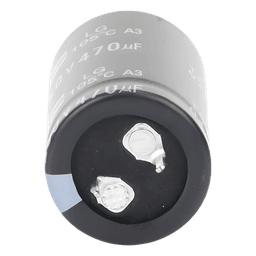Capacitor Electrolítico de Aluminio / 470 µF / 250 VDC / 105 °C / 25 x 40 mm / Radial