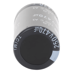 Capacitor Electrolítico de Aluminio / 470 µF / 250 VDC / 105 °C / 25 x 40 mm / Radial