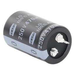 Capacitor Electrolítico de Aluminio / 470 µF / 250 VDC / 105 °C / 25 x 40 mm / Radial
