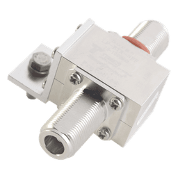 Protector Coaxial / Rango 20-1000 MHz / Potencia 375 W VHF / Conectores N-Hembra / Montaje de Tierra Universal